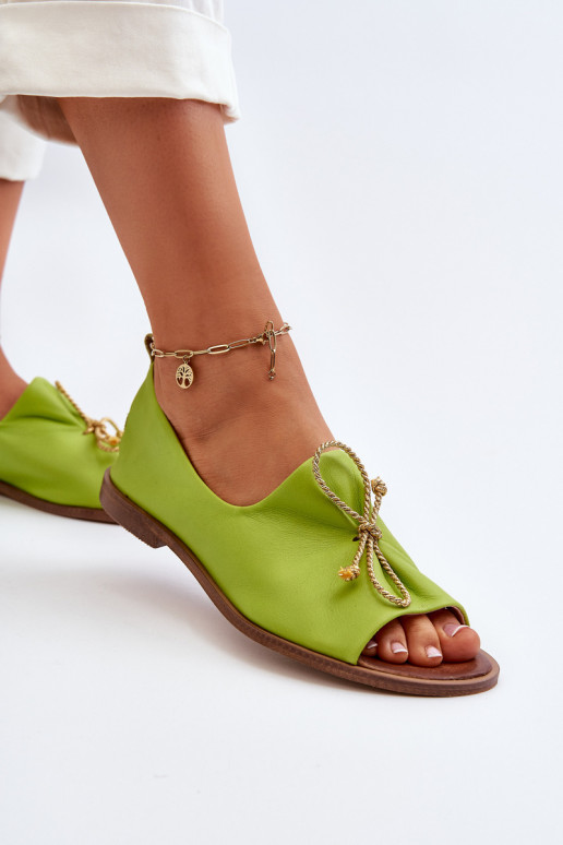 Limettenfarbene Ballerinas Zazoo 2660