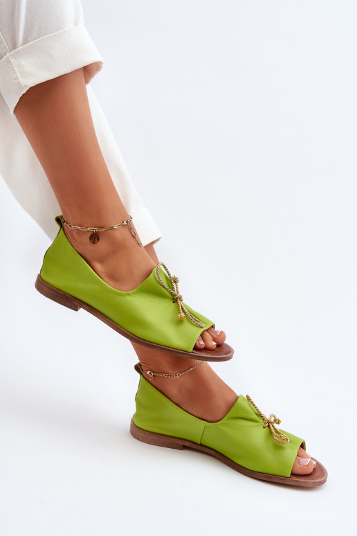 Limettenfarbene Ballerinas Zazoo 2660