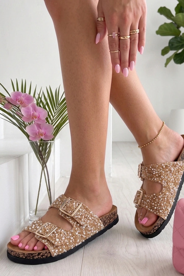 Goldene Clogs mit Steinen... 2