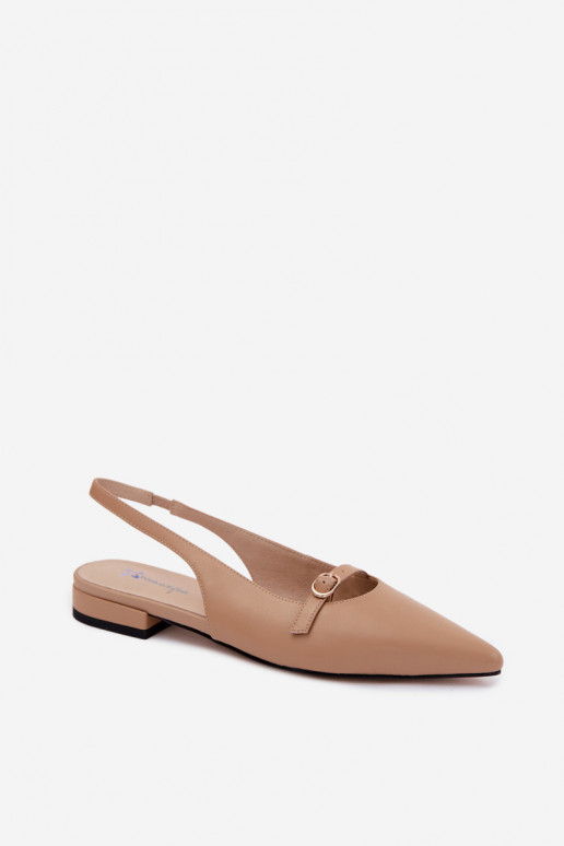 Damen-Sandalen mit breiten Absätzen Tai turiciejka K7449-04 sandfarben