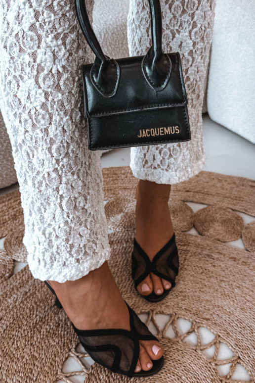Starla schwarze Absatzslipper