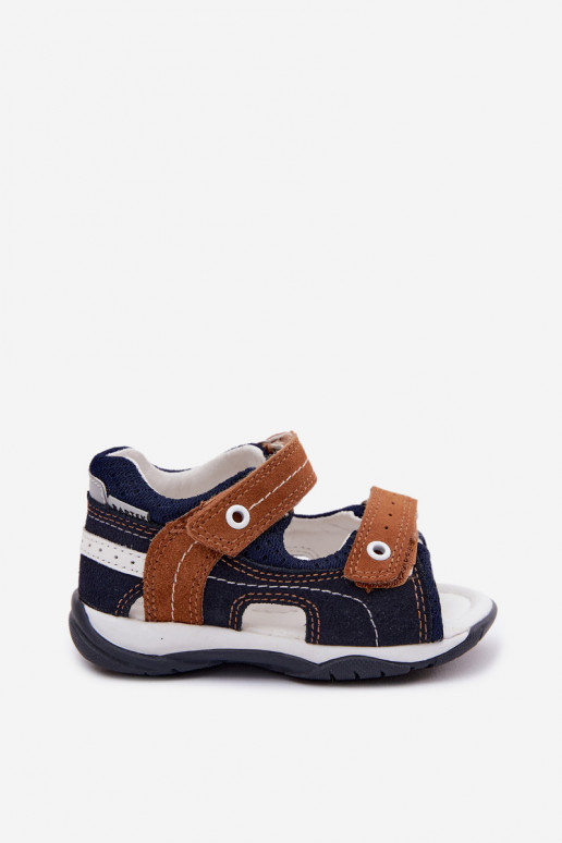Bartek 84408-66 Wildledersandalen für Jungen in Blau-Braun