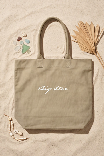 Stoffhandtasche/Shopping-Tasche Big Star RR574235 dunkel-sandfarben 2