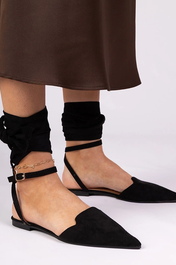 Schwarze Mules mit flachem Absatz Mella 2