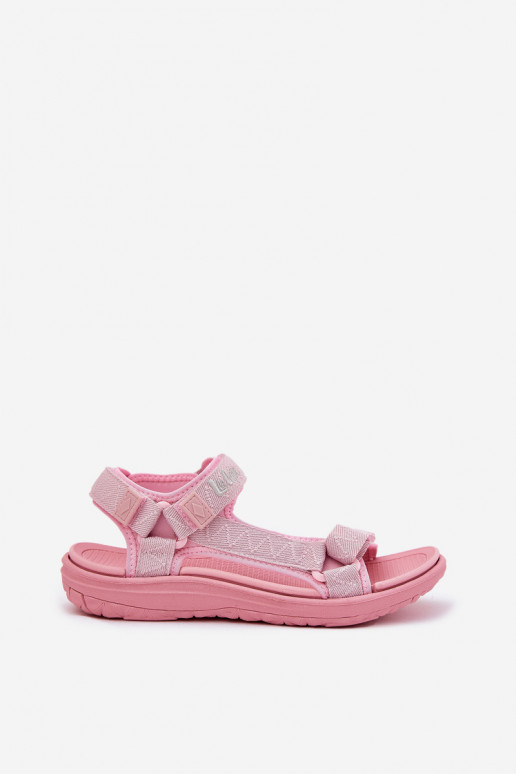 Damensandalen  mit Klebeverschlüssen Lee Cooper LCIN-25-34-3561L pinke Farbe