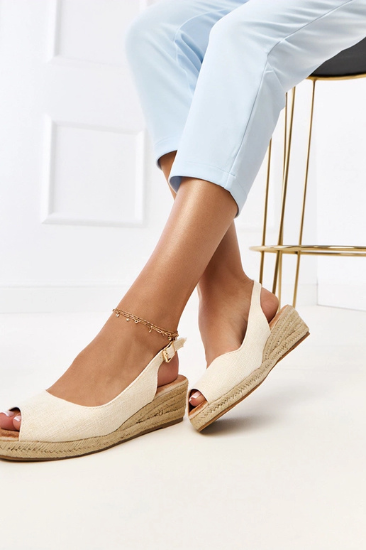 Beige Espadrilles-Plattformsandalen Nevarez