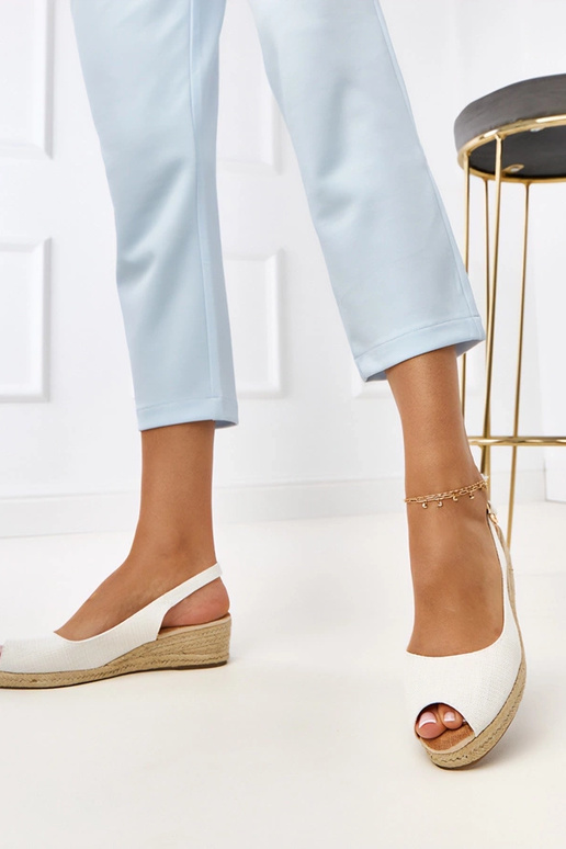Weiße Espadrilles-Plattformsandalen Nevarez