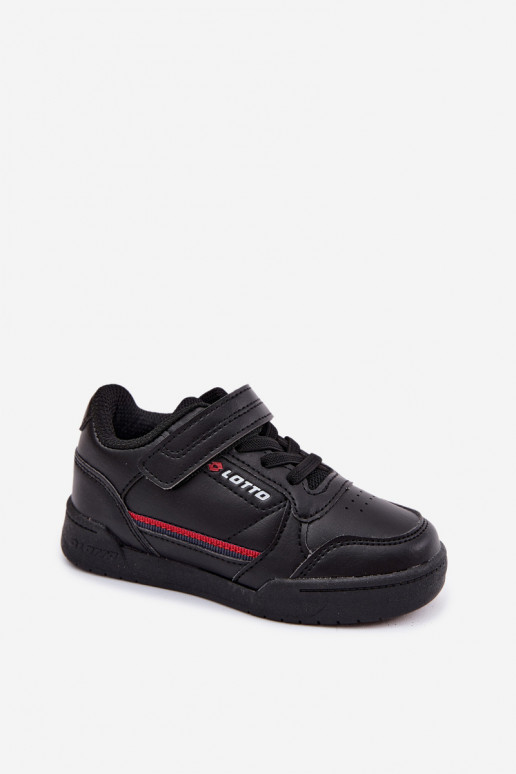 Schwarze Kindersneaker mit klebenden Verschlüssen LOTTO NANDU 2600310K