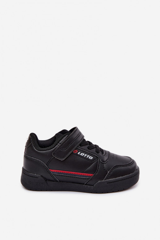 Schwarze Kindersneaker mit klebenden Verschlüssen LOTTO NANDU 2600310K