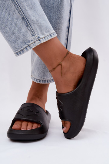Damen leichte Slipper LOTTO SLAY 2400471U schwarze Farbe