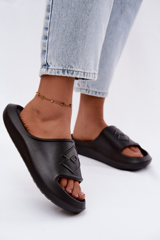 Damen leichte Slipper LOTTO SLAY 2400471U schwarze Farbe