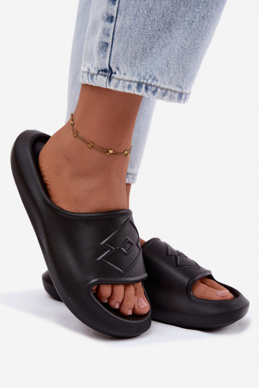 Damen leichte Slipper LOTTO SLAY 2400471U schwarze Farbe
