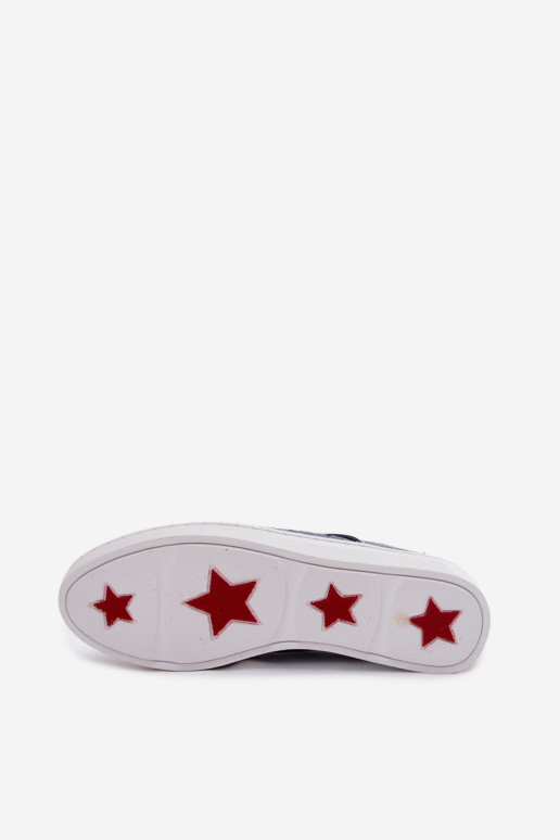 Dunkelblaue Damenschuhe mit Ausschnitten Softie