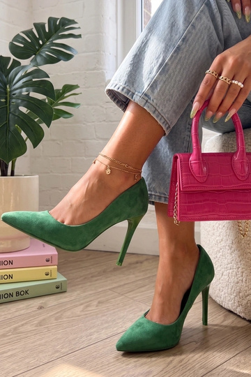 Nicole grüne klassische High Heels 2