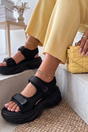 Abigail schwarze klobige Sandalen 2