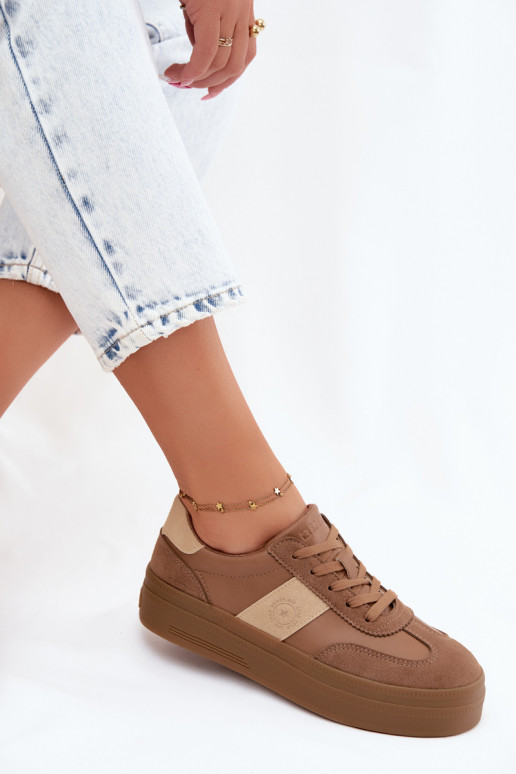 Sneaker für Damen mit Plateau Big Star UU274015 in brauner Farbe