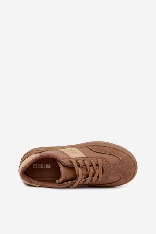 Sneaker für Damen mit Plateau Big Star UU274015 in brauner Farbe