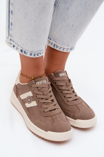 Sportliche Schuhe für Damen Big Star UU274025 in Sandfarbe