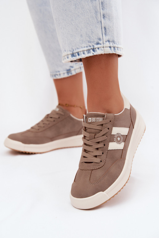 Sportliche Schuhe für Damen Big Star UU274025 in Sandfarbe