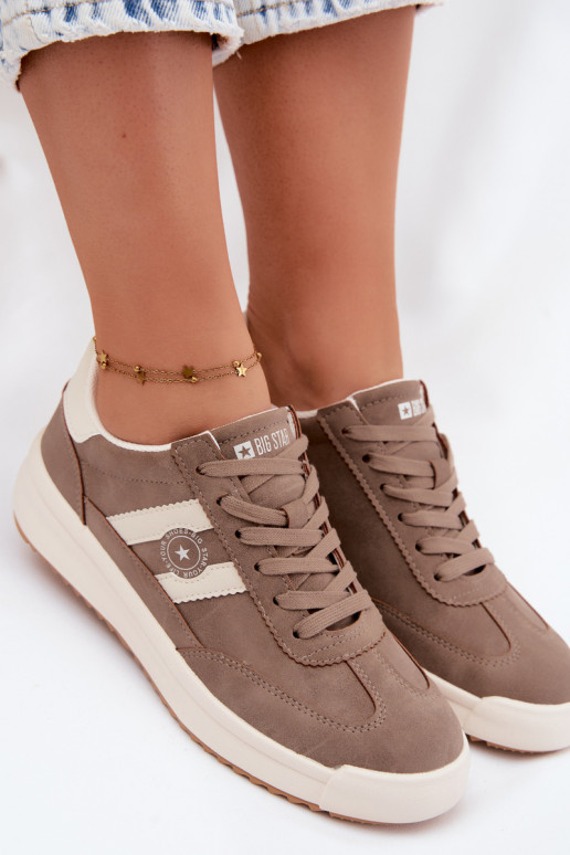 Sportliche Schuhe für Damen Big Star UU274025 in Sandfarbe
