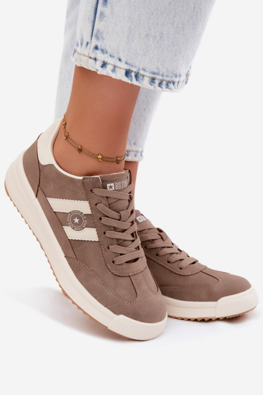 Sportliche Schuhe für Damen Big Star UU274025 in Sandfarbe