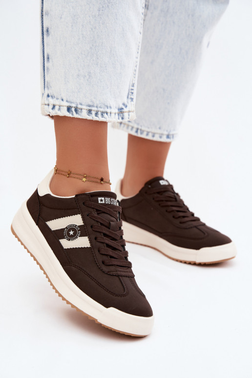 Sportliche Schuhe für Damen Big Star UU274024 in Schokoladenfarbe