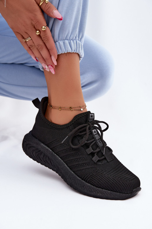 Slipper-Sportliche Schuhe für Damen Big Star UU274057 in schwarzer Farbe