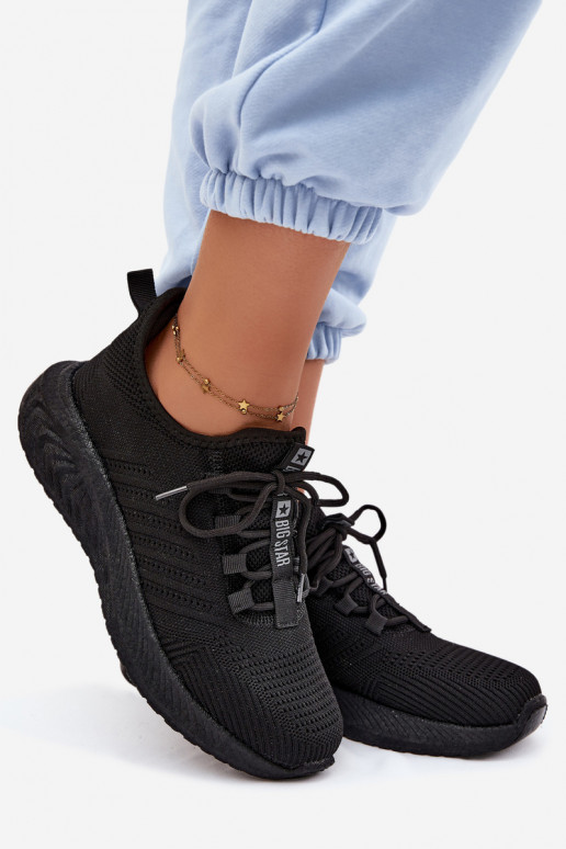 Slipper-Sportliche Schuhe für Damen Big Star UU274057 in schwarzer Farbe