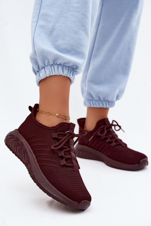 Slipper-Sportliche Schuhe für Damen Big Star UU274053 in bordeaux Farbe
