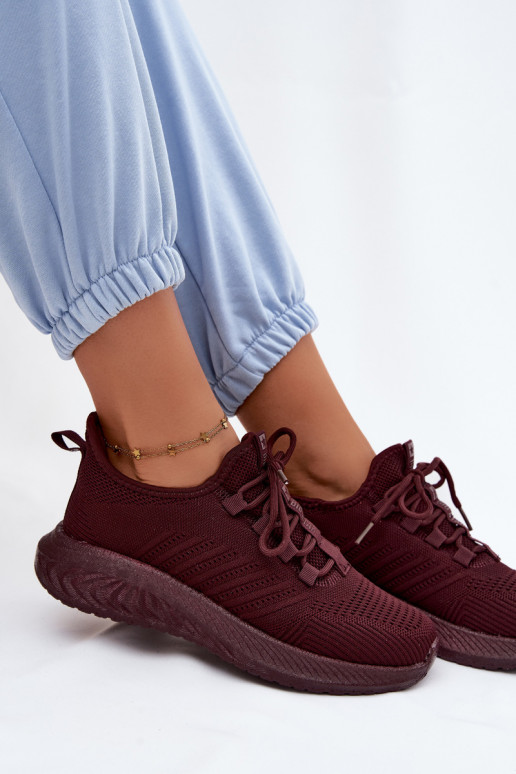 Slipper-Sportliche Schuhe für Damen Big Star UU274053 in bordeaux Farbe