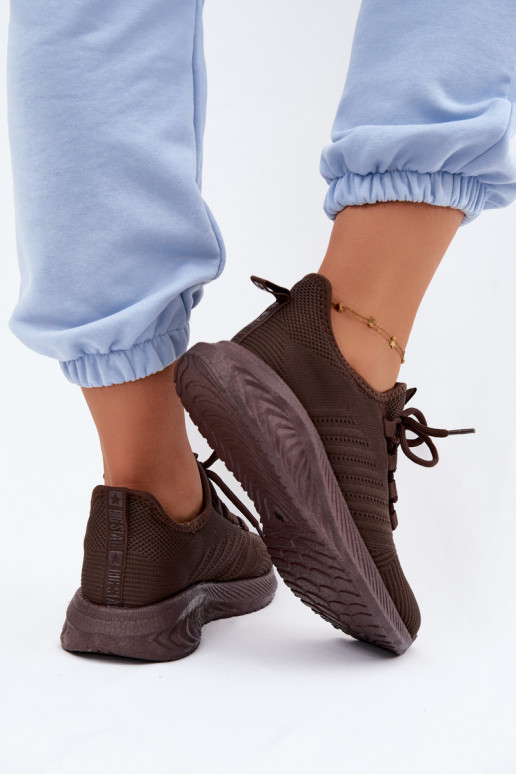 Slipper-Sportliche Schuhe für Damen Big Star UU274055 in Schokoladenfarbe