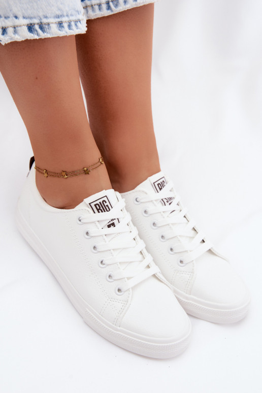 Weiße Damen-Sneaker aus Kunstleder Big Star TT274960