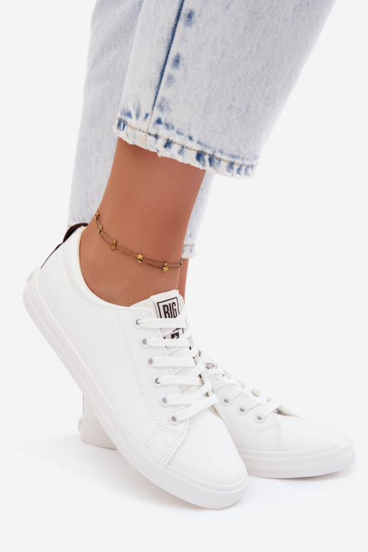 Weiße Damen-Sneaker aus Kunstleder Big Star TT274960