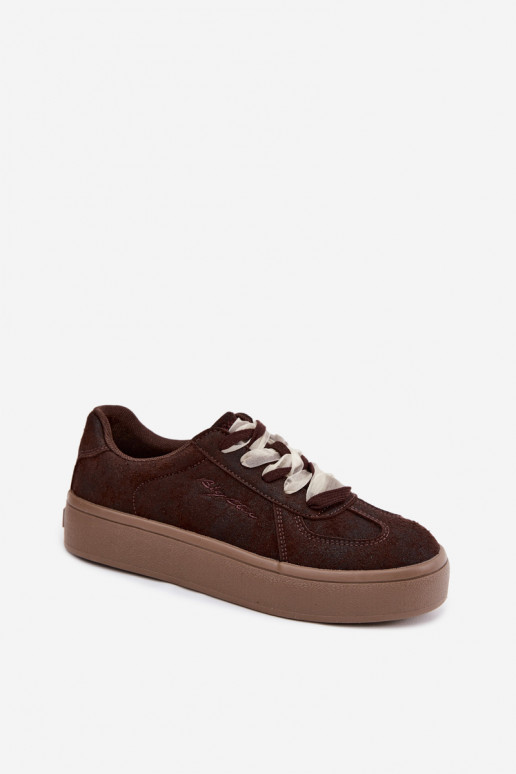 Damen-Sneaker mit Plattform und dekorativen Schnürsenkeln Big Star UU274004