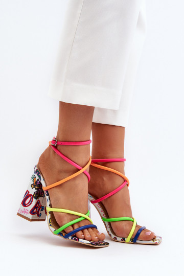 Bunte High-Heel Sandalen Josette 2
