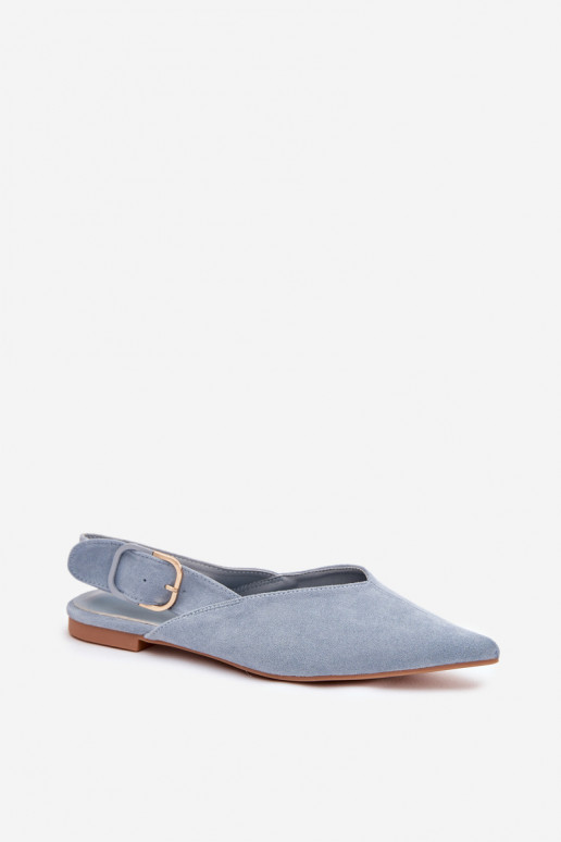 Blaue Damenschuhe mit Schnallen Tanelia