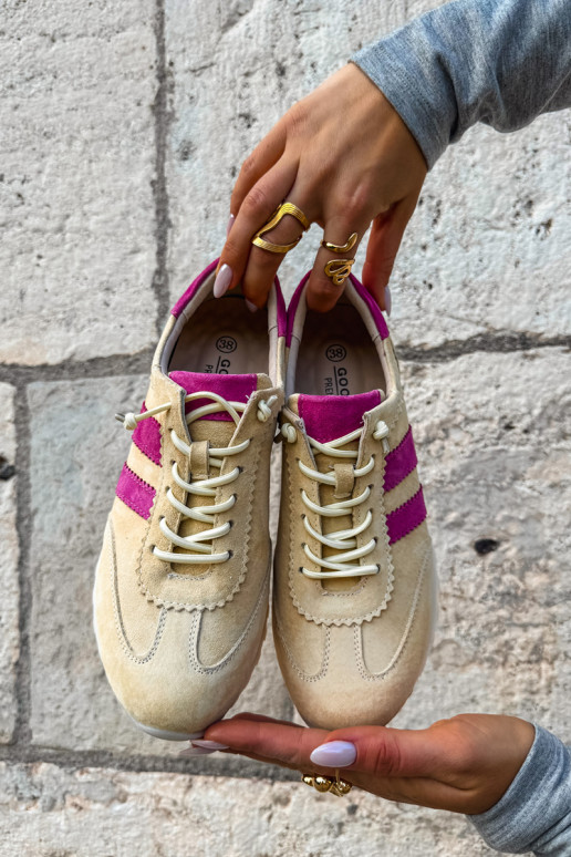 Gelbe Wildleder-Sneaker Cuddla