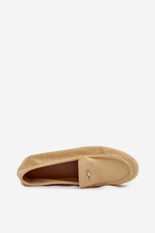 Gelbe Damen-Mokassins mit goldenen Details Sarivelle