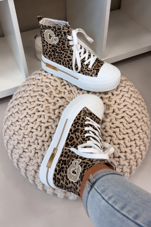 Freizeitschuhe mit Plattform und Leopardenmuster Meloria
