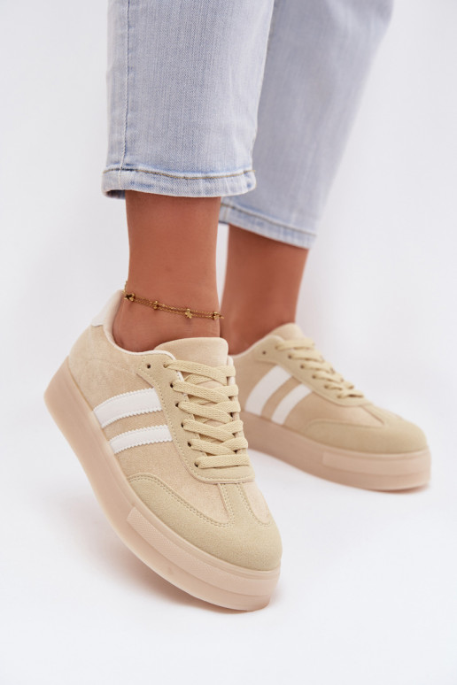 Gelbe Sportschuhe mit Plattform Giselia