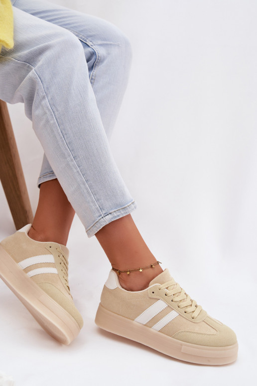 Gelbe Sportschuhe mit Plattform Giselia