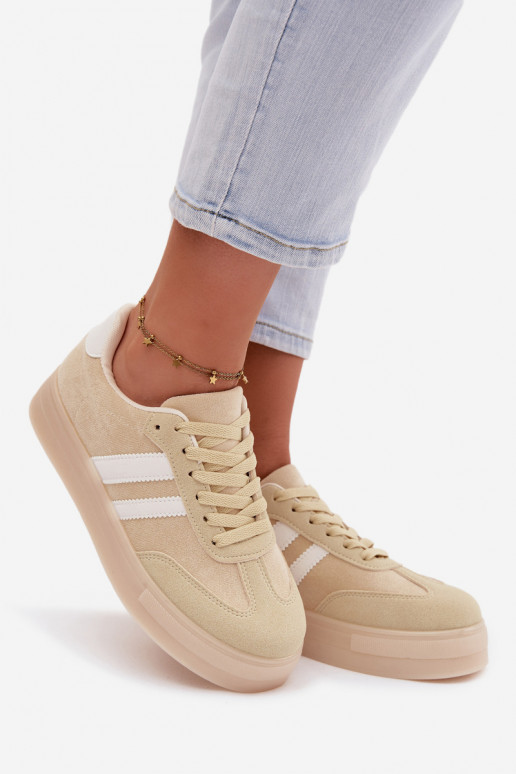 Gelbe Sportschuhe mit Plattform Giselia