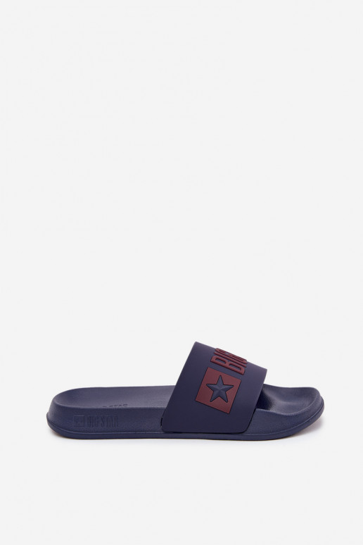 Dunkelblaue Herren-Slipper "Big Star SS174361"