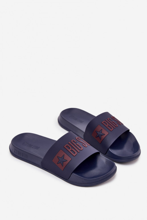 Dunkelblaue Herren-Slipper "Big Star SS174361"