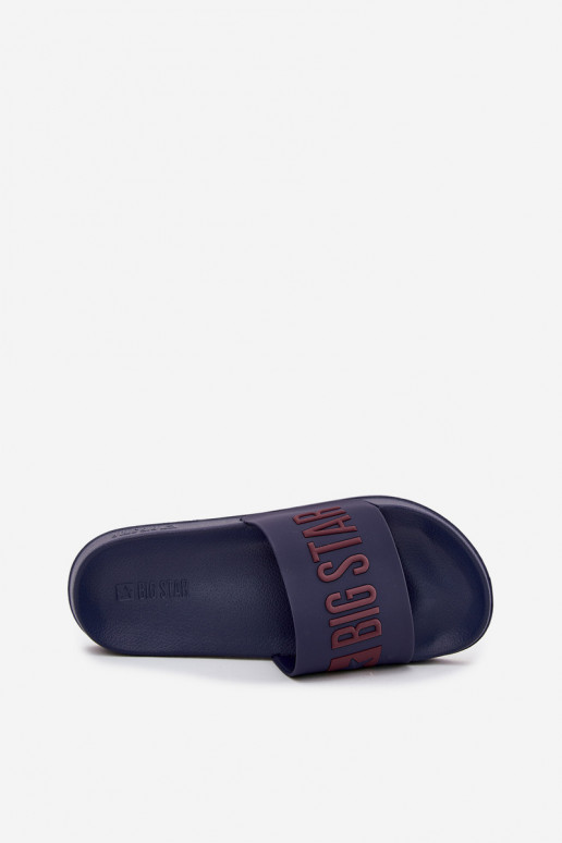 Dunkelblaue Herren-Slipper "Big Star SS174361"