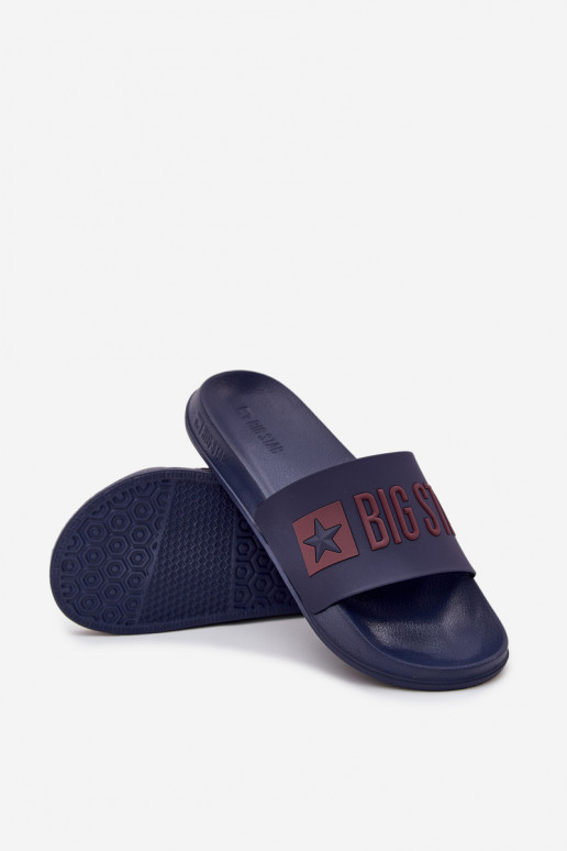 Dunkelblaue Herren-Slipper "Big Star SS174361"
