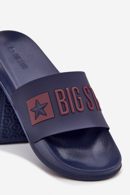 Dunkelblaue Herren-Slipper "Big Star SS174361"