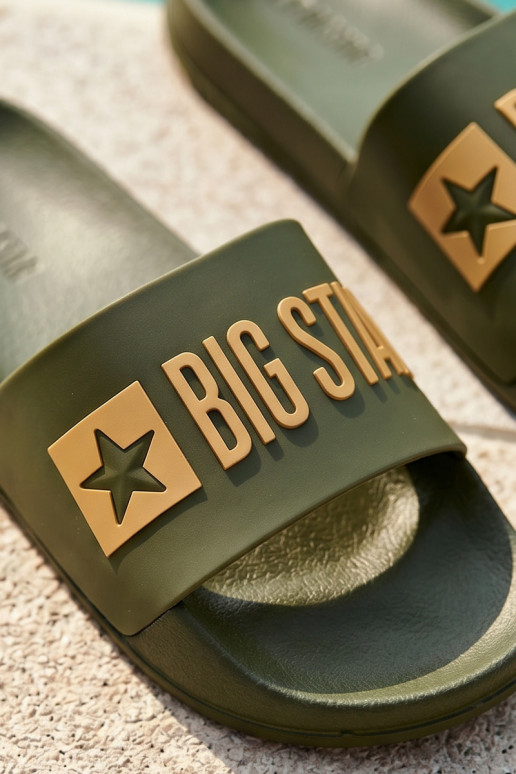 Grüne Herren-Slipper "Big Star SS174360"
