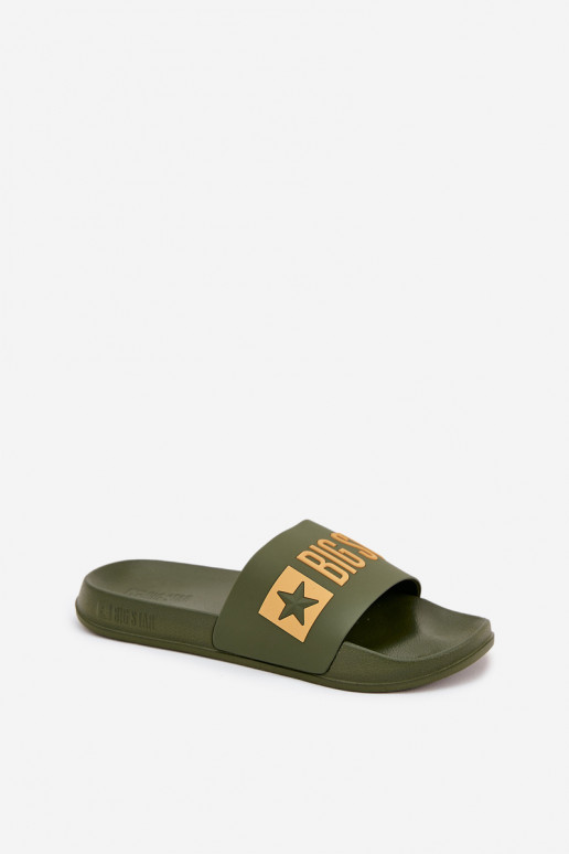 Grüne Herren-Slipper "Big Star SS174360"