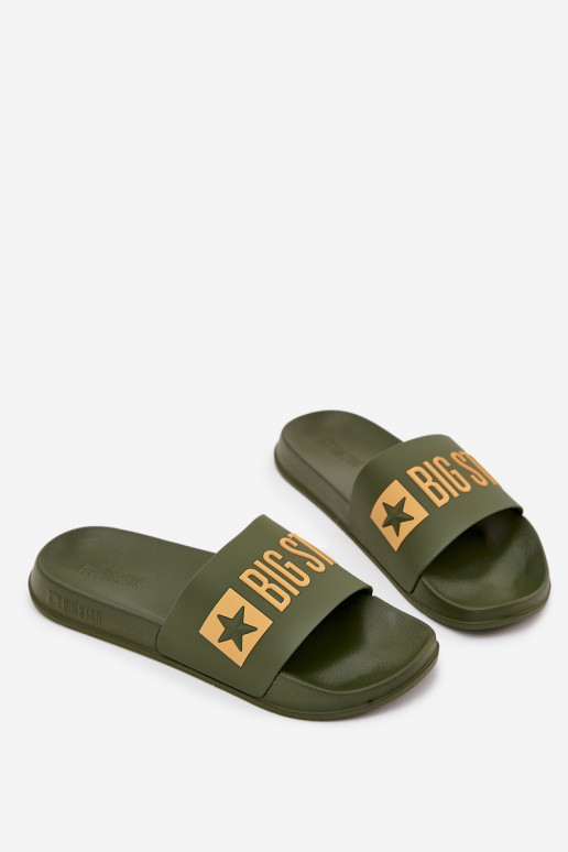 Grüne Herren-Slipper "Big Star SS174360"